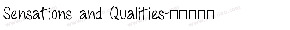 Sensations and Qualities字体转换